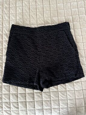 Express Black Lace Overlay Women's Shorts